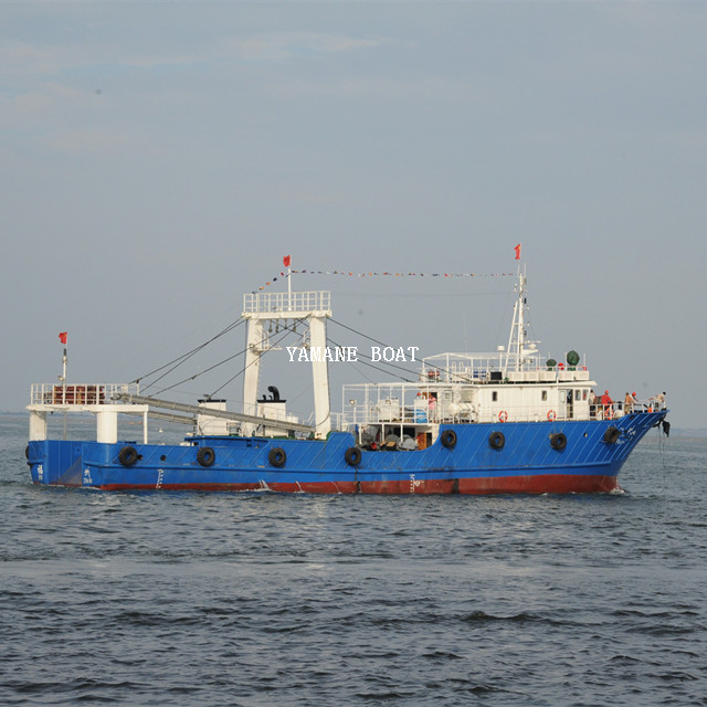 Barco de arrastre de pesca de acero con rampa de popa de 48 m con congelador 