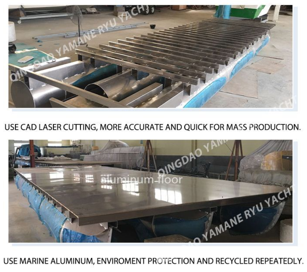 FOTO DE PRODUCCI&Oacute;N DE BARCO DE PONTON DE ALUMINIO -2