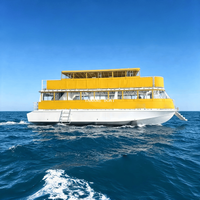 Barco de pasajeros catamarán de aluminio de 50 pies para visitas turísticas y turismo