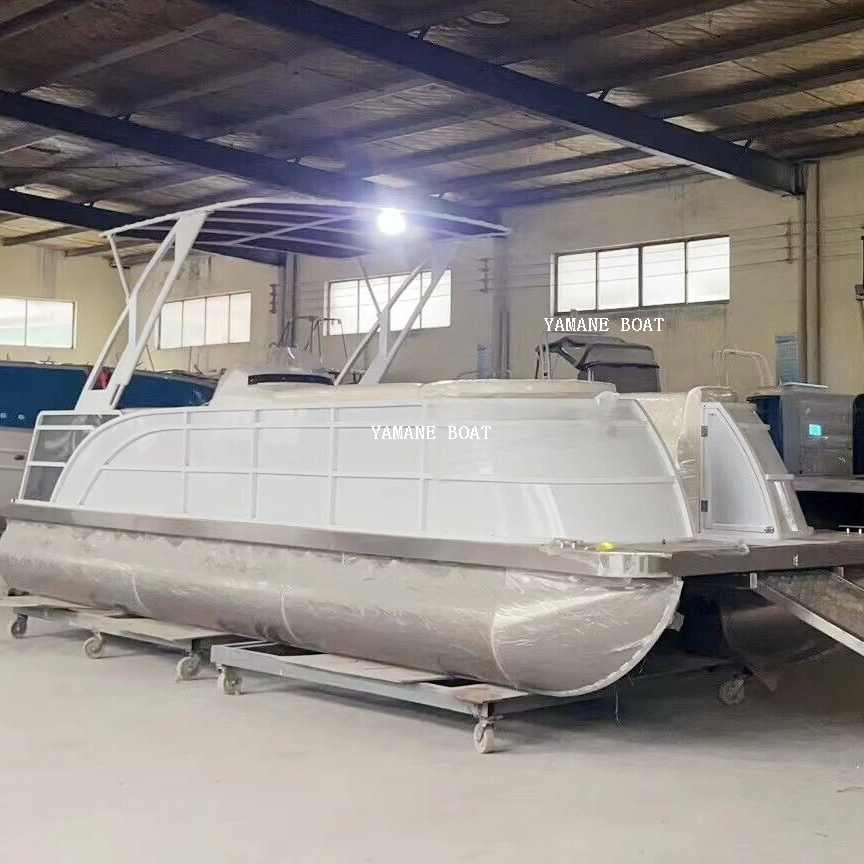 Barcaza flotante de agua de barco pontón de aluminio de 19 pies