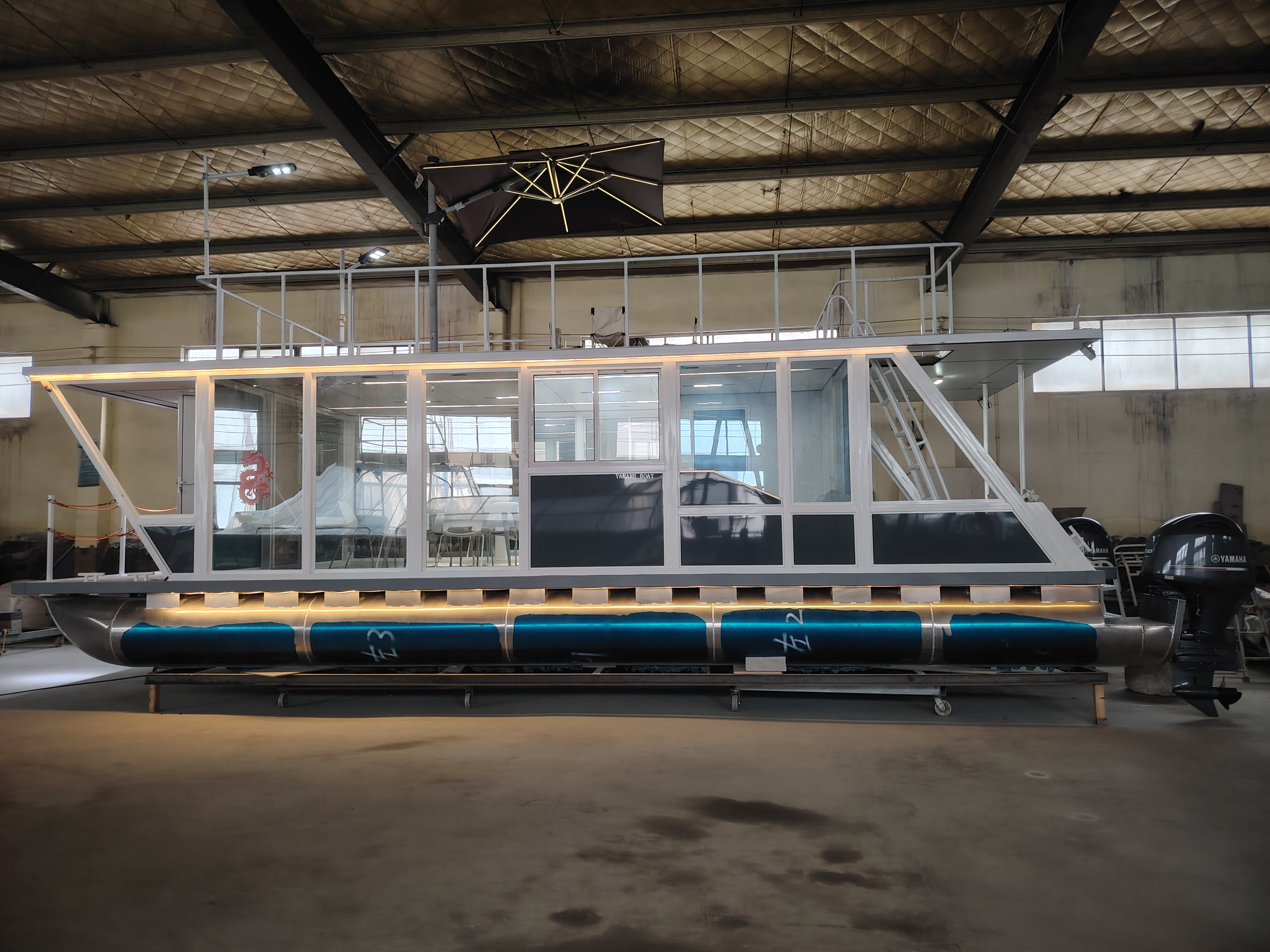 Casa barco pontón de aluminio