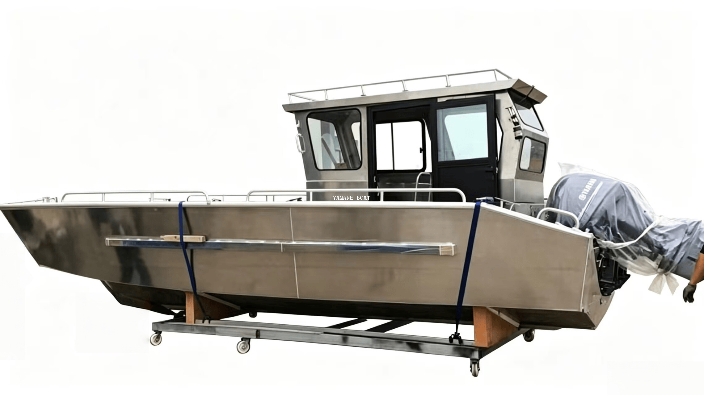 Barco de desembarco de aluminio de 30 pies con cabina de capitán cerrada 