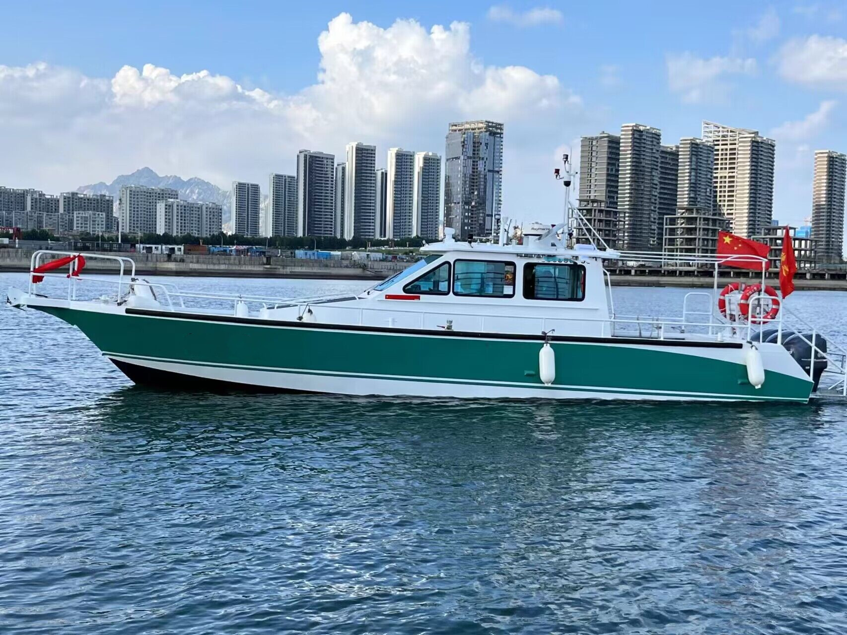 Barco de aluminio marino con pintura antideslizante de alta calidad