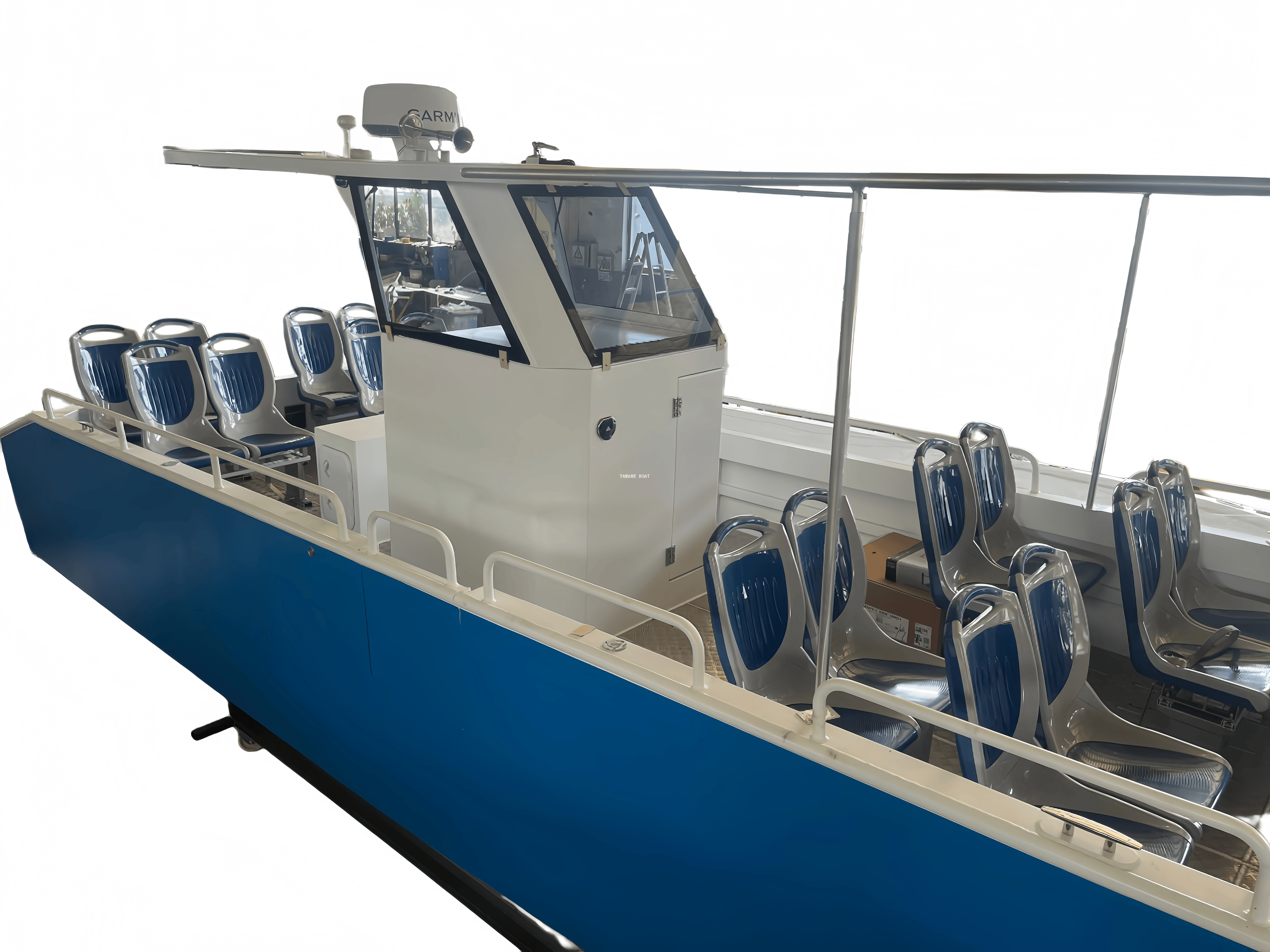 Barco de pasajeros catamarán de aluminio abierto de 32 pies con 20 asientos 