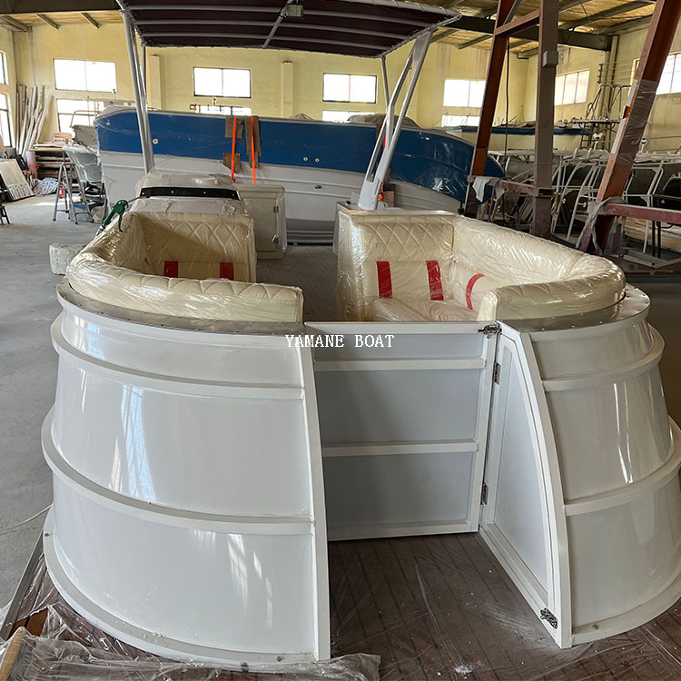 Barcaza flotante de agua de barco pontón de aluminio de 19 pies