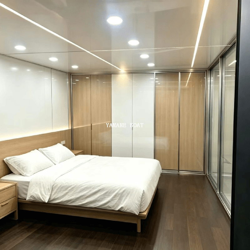 Barco pontón de casa de aluminio de 11,8 m