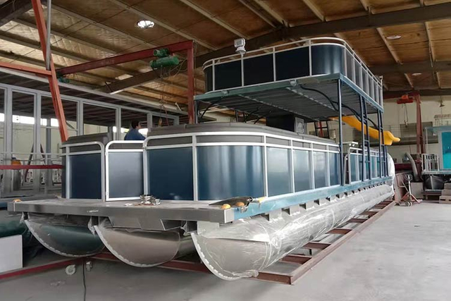 aluminio-aluminio-doble-cubierta-pontón-barco-yamane-yate-fabricante-(2)