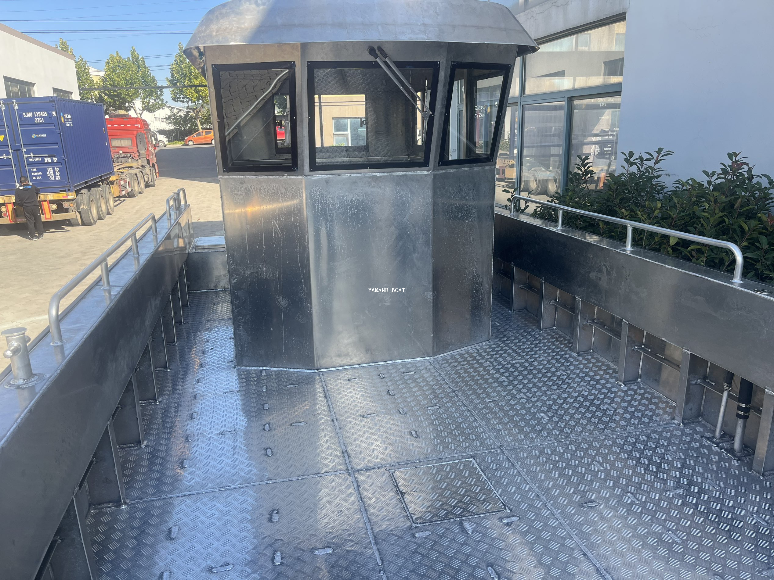 Lancha de desembarco de aluminio de 10 m con nariz de empuje de goma pesada