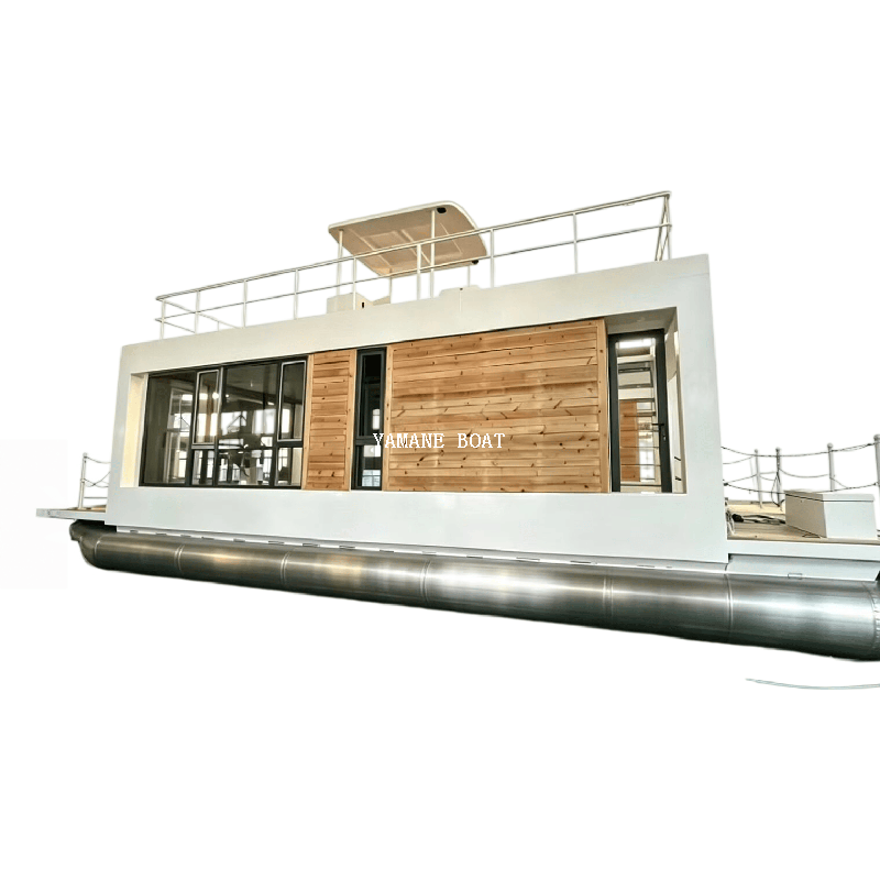 Barco pontón de casa de aluminio de 11,5 m-fabricante de yates Yamane Ryu