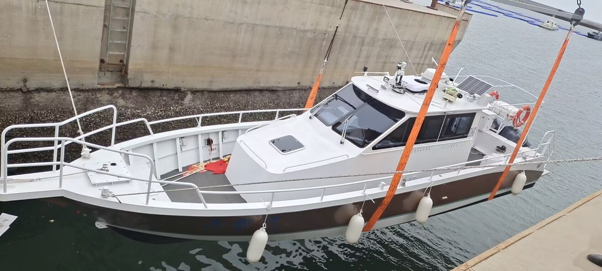 Barco de aluminio marino con pintura antideslizante de alta calidad