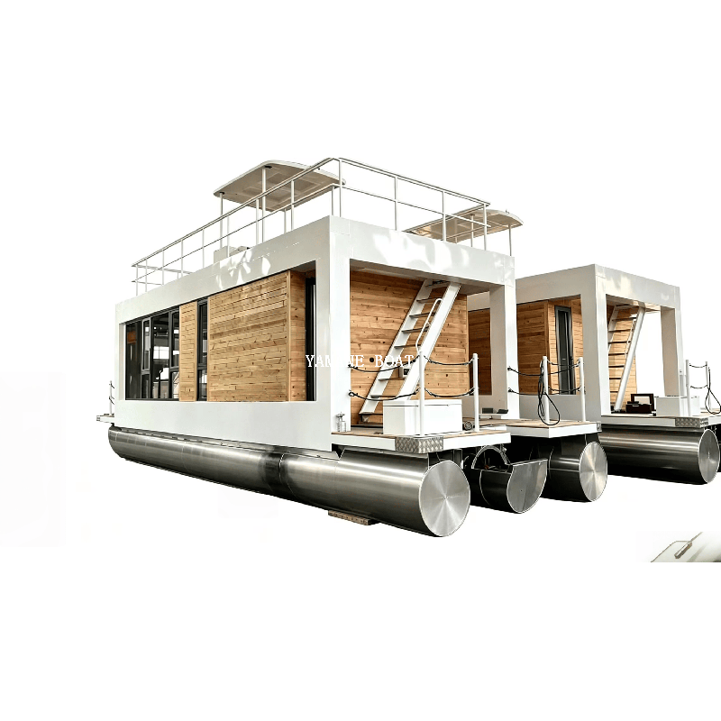 Barco pontón de casa de aluminio de 11,5 m-fabricante de yates Yamane Ryu