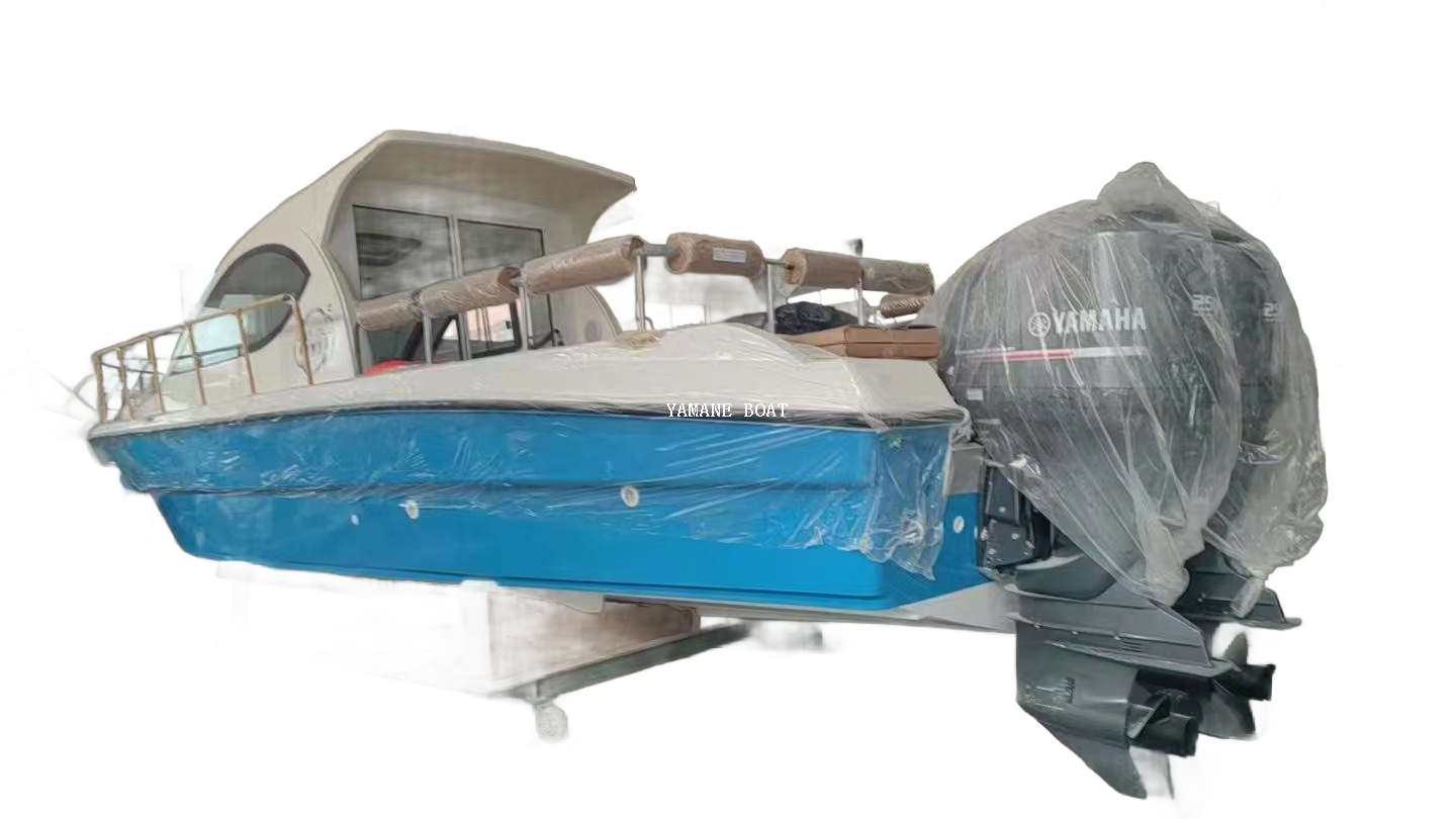 Barco con cabina de fibra de vidrio de 32 pies